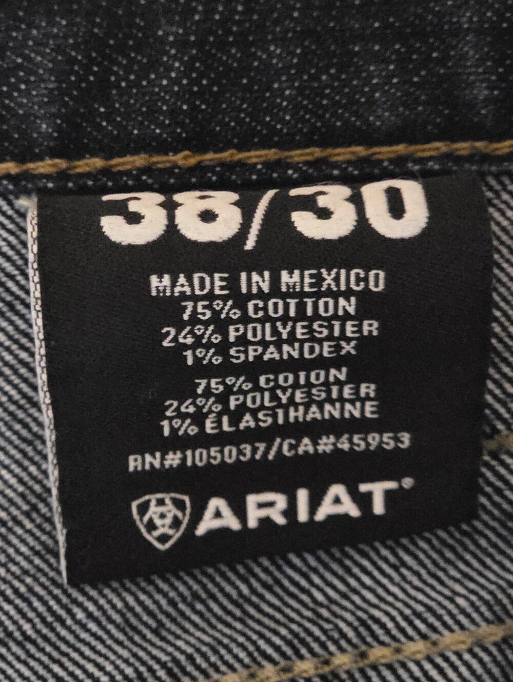 Ariat Men's M4 Dark Blue Straight Leg Jeans - Picture 7 of 12